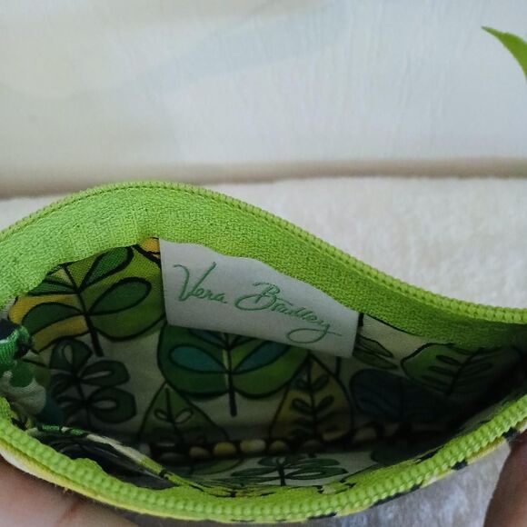 Vera Bradley Retired "Limes Up" Quick Swipe ID Coin & Key Case Zipper Pouch - Picture 5 of 5